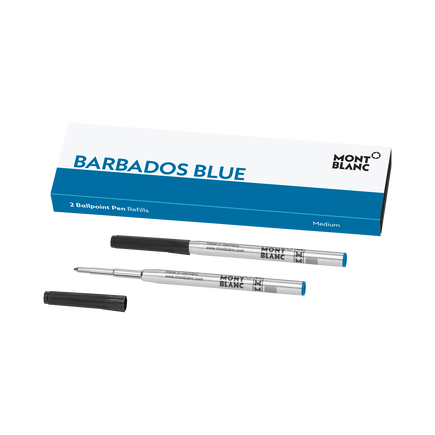 2 Ballpoint Refills, Barbados Blue - Medium