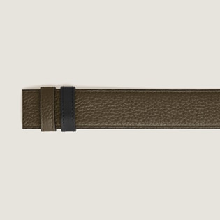Khaki grain/black Meisterst&uuml;ck 35mm reversible leather strap