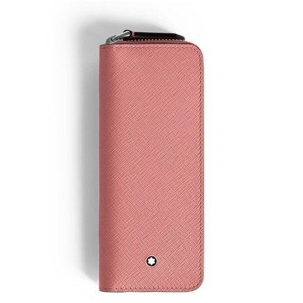 Estuche para 2&nbsp;Art&iacute;culos de Escritura con Cremallera de Piel Sartorial