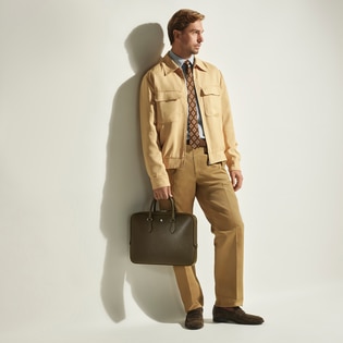 Thin Briefcase in Sartorial Leather