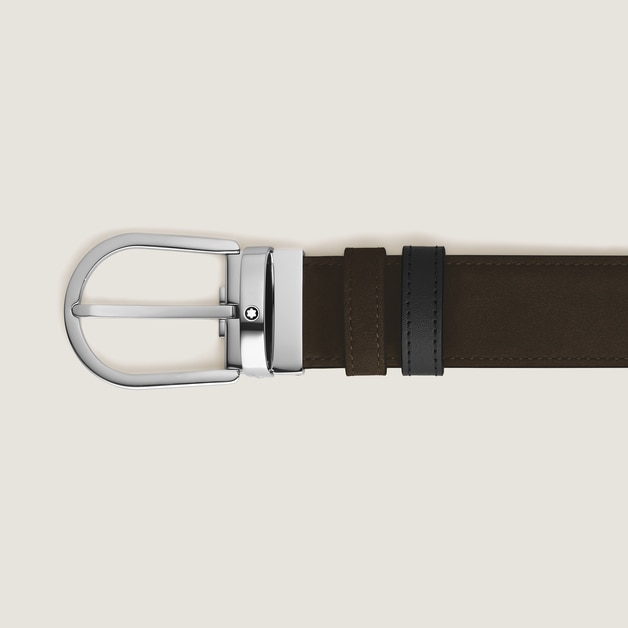 Horseshoe 35 mm Reversible Belt in Suede Leather - 2
