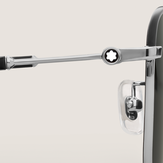 Squared Sunglasses with Silver-Coloured Metal Frame - 3