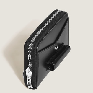 Mini Wallet 2cc with Zip and Pen Loop in Meisterst&uuml;ck Leather