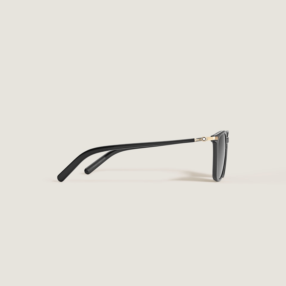 Squared Sunglasses with Black Acetate Frame - 3