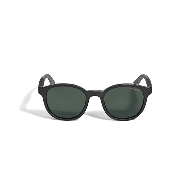 Round Sunglasses with Black Injected Frame - 1