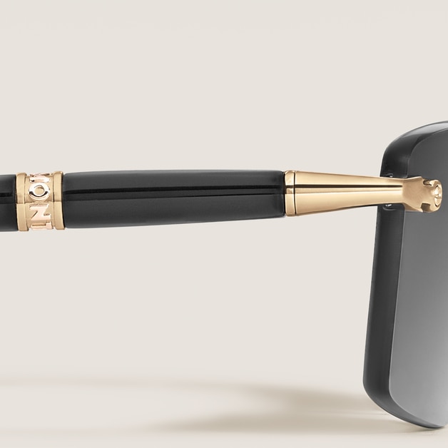 Squared Sunglasses with Gold-Coloured Metal Frame - 2