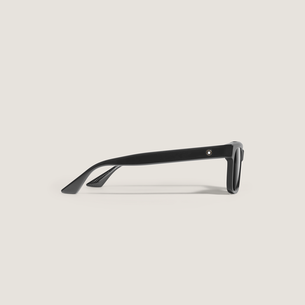Gafas de sol rectangulares con montura de acetato negro