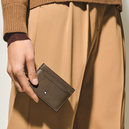 Porte-Cartes 5cc en Cuir Grain&eacute;