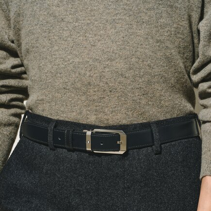 Black/brown 30 mm reversible leather belt