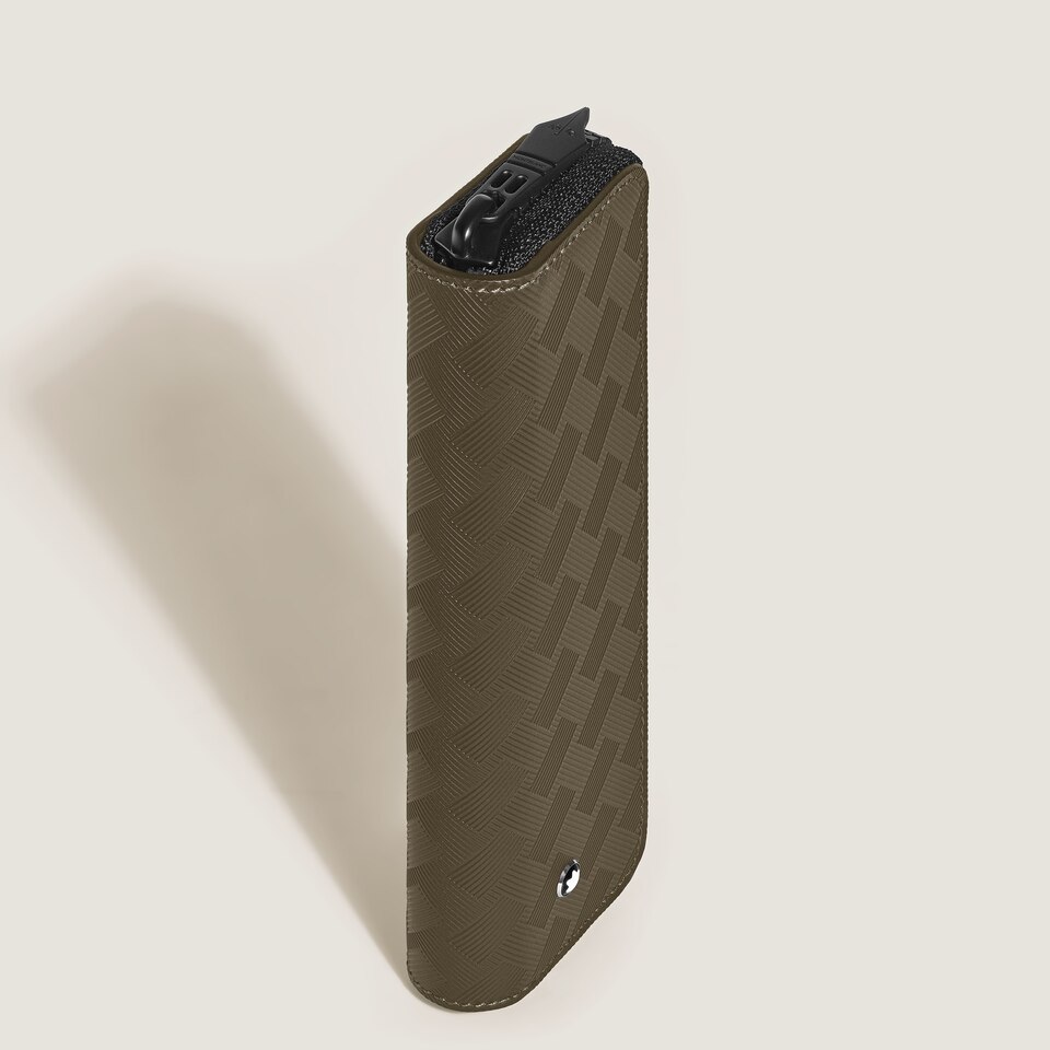 1-Pen Pouch with zip in Extreme Leather - 2