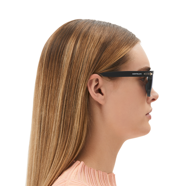 Rectangular Sunglasses with Black Acetate Frame - 4
