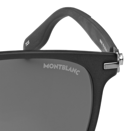 Lunettes de Soleil Carrées avec Monture en Acétate Noire