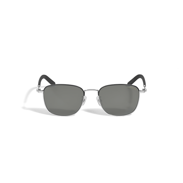 Squared Sunglasses with Silver-Coloured Metal Frame - 1