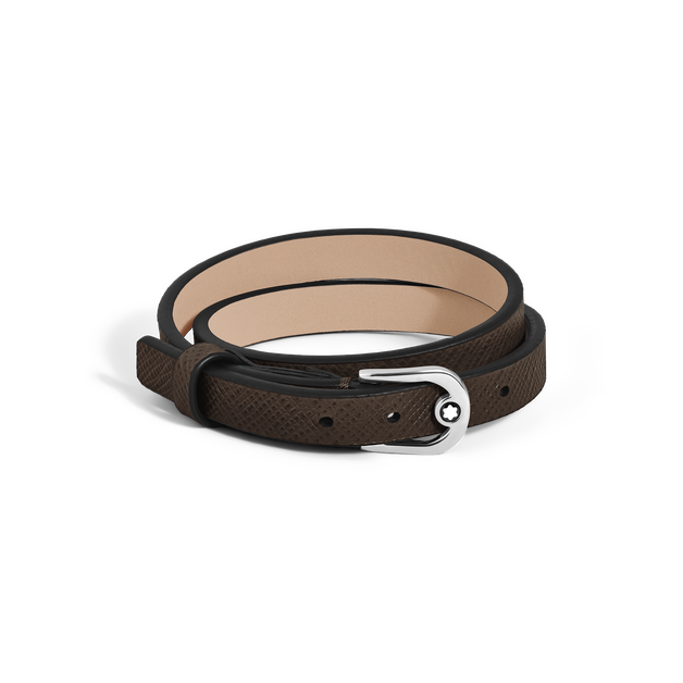 Bracciale Regolabile Horseshoe in Pelle Sartorial - 1