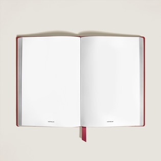 Notebook Medium, Saffiano Leather, Red - Blank Pages