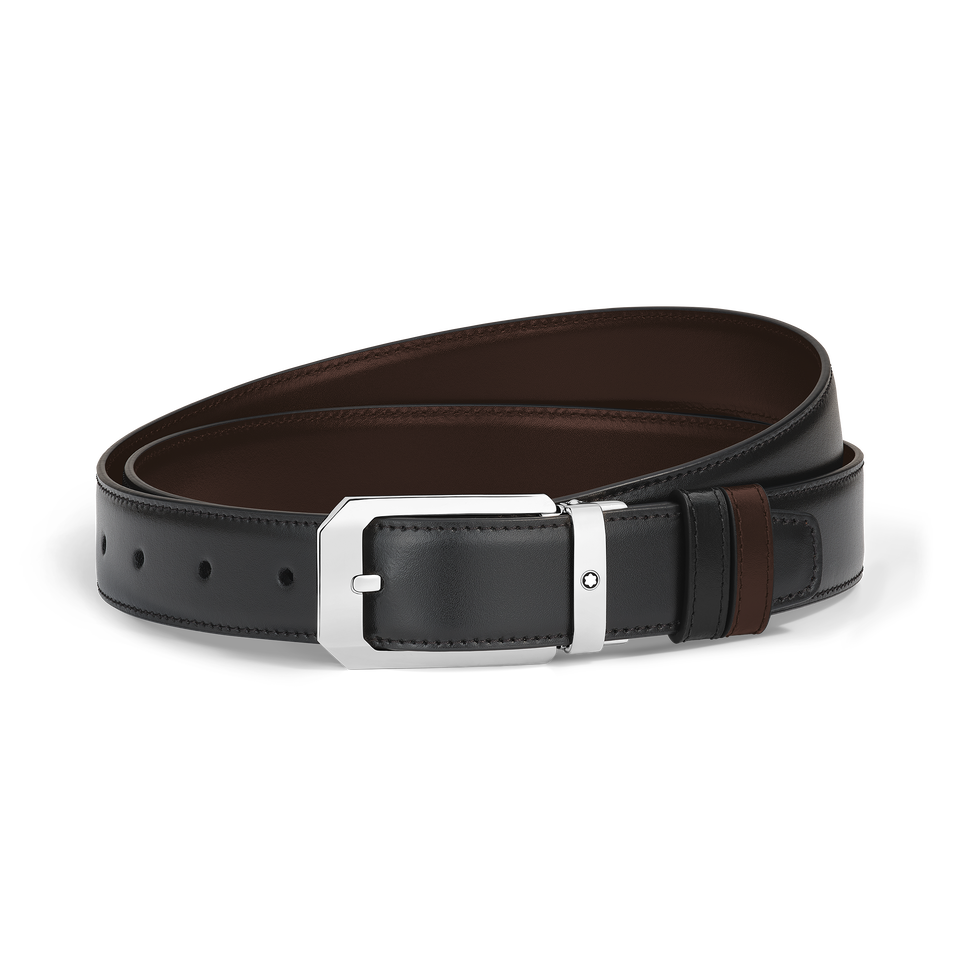 30 mm Reversible Belt in Meisterst&uuml;ck Leather with Trapeze Buckle - 1