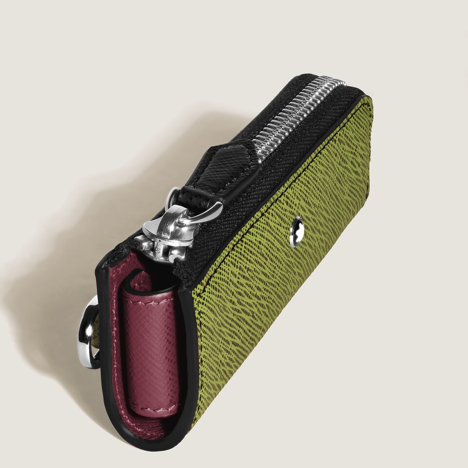 1-Pen Pouch Heritage Rouge Et Noir Baby in Sartorial Leather - 4