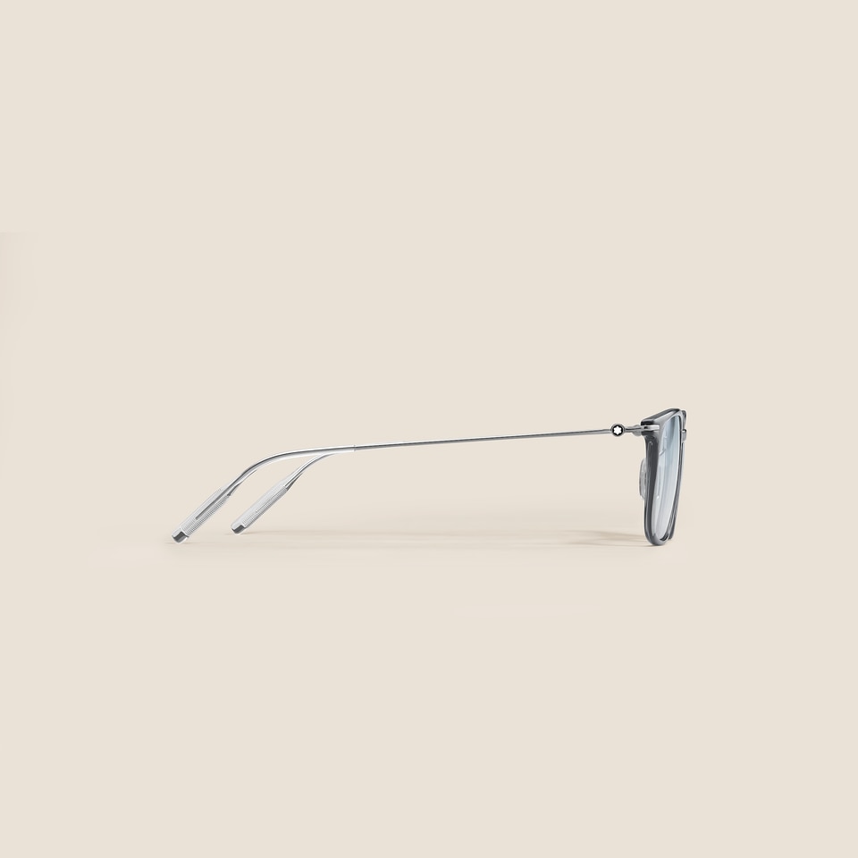 Squared Sunglasses with Injected Grey Frame - 2