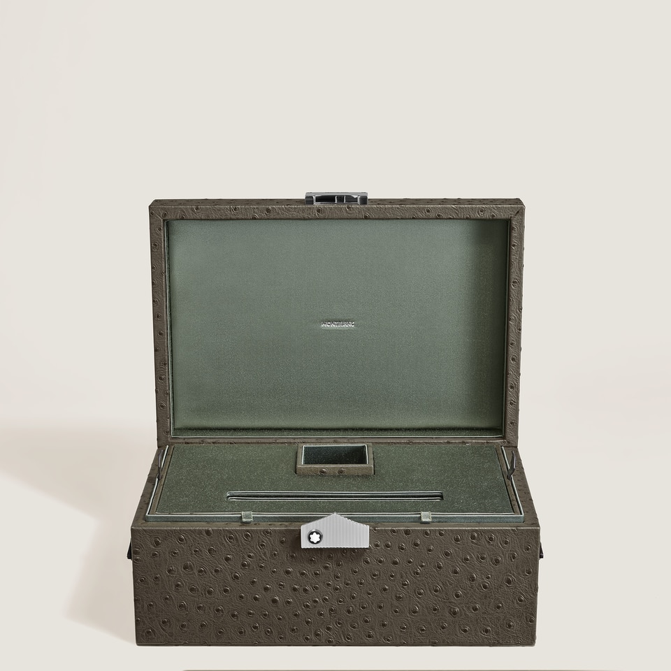Writing Instruments Collector Box in Ostrich-Embossed Leather - 2
