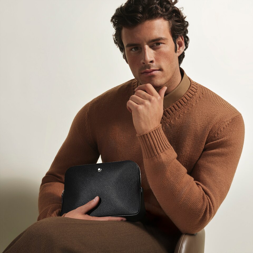 Large Travel Pouch in Sartorial Leather - 2
