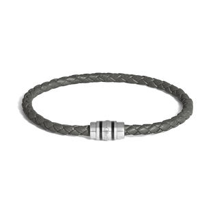 3 Rings Bracelet in Grain Leather S