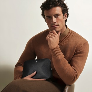 Large Travel Pouch in Sartorial Leather