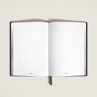 Medium Notebook in Grain Leather, Lined Pages