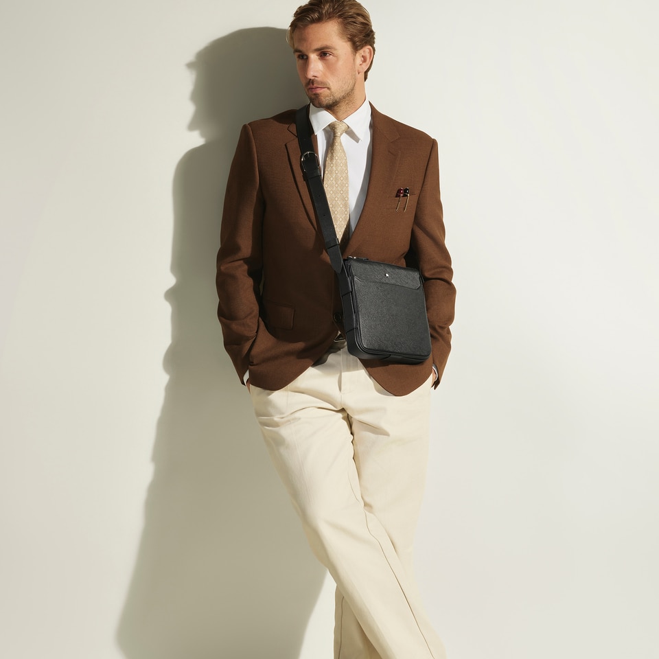 Vertical Belt Messenger Bag in Sartorial Leather - 2