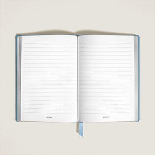 Notebook Medium, Saffiano Leather, Pale Blue - Lined Pages