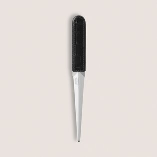 Letter Opener, Croco-Embossed Leather, Black