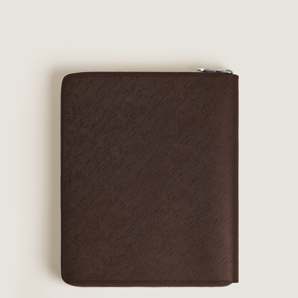 Medium Notebook Holder with zip in Sartorial Leather - 4
