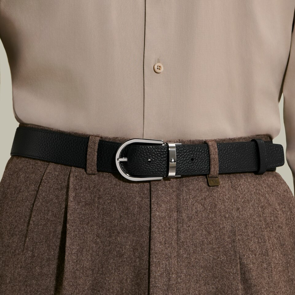 Horseshoe 35 mm Reversible Belt in Grain Leather - 2