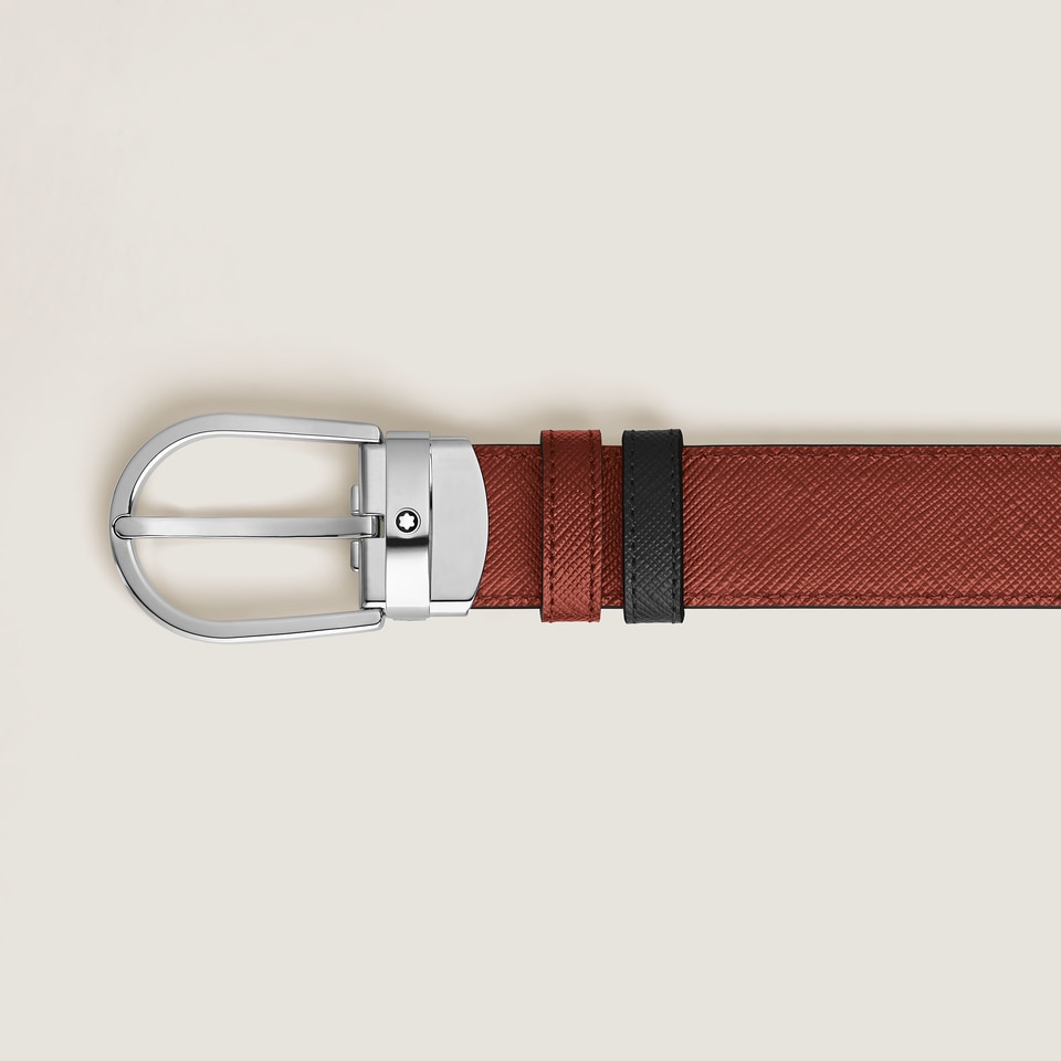Horseshoe 30 mm Reversible Belt in Sartorial Leather - 5