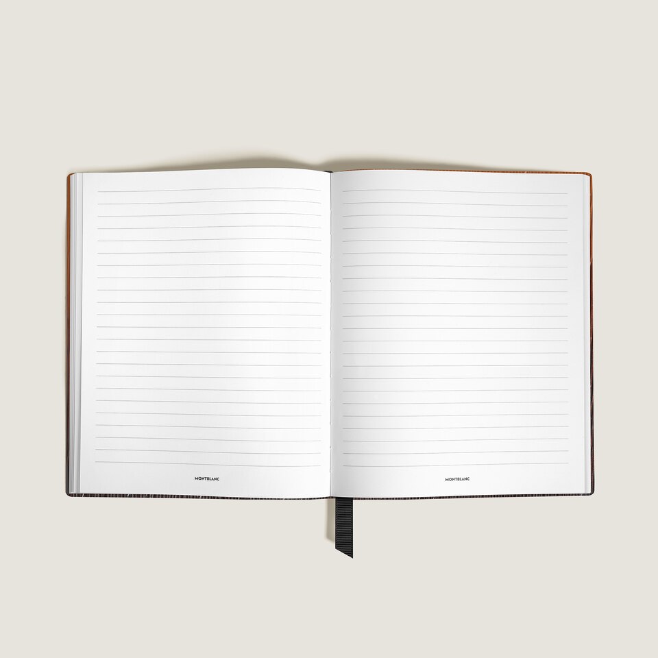 Large Notebook in Corteccia Sfumato Leather, Lined Pages - 2