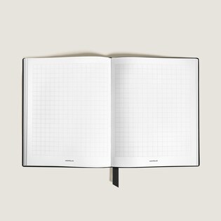 Notebook Large, Saffiano Leather, Black - Squared Pages