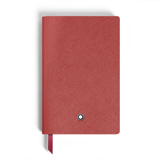 Notebook Small, Saffiano Leather, Red - Blank Pages