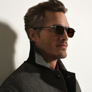 Squared Sunglasses with Black Acetate Frame