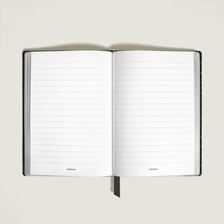 Notebook Medium, Croco-Embossed Leather, Black - Lined Pages