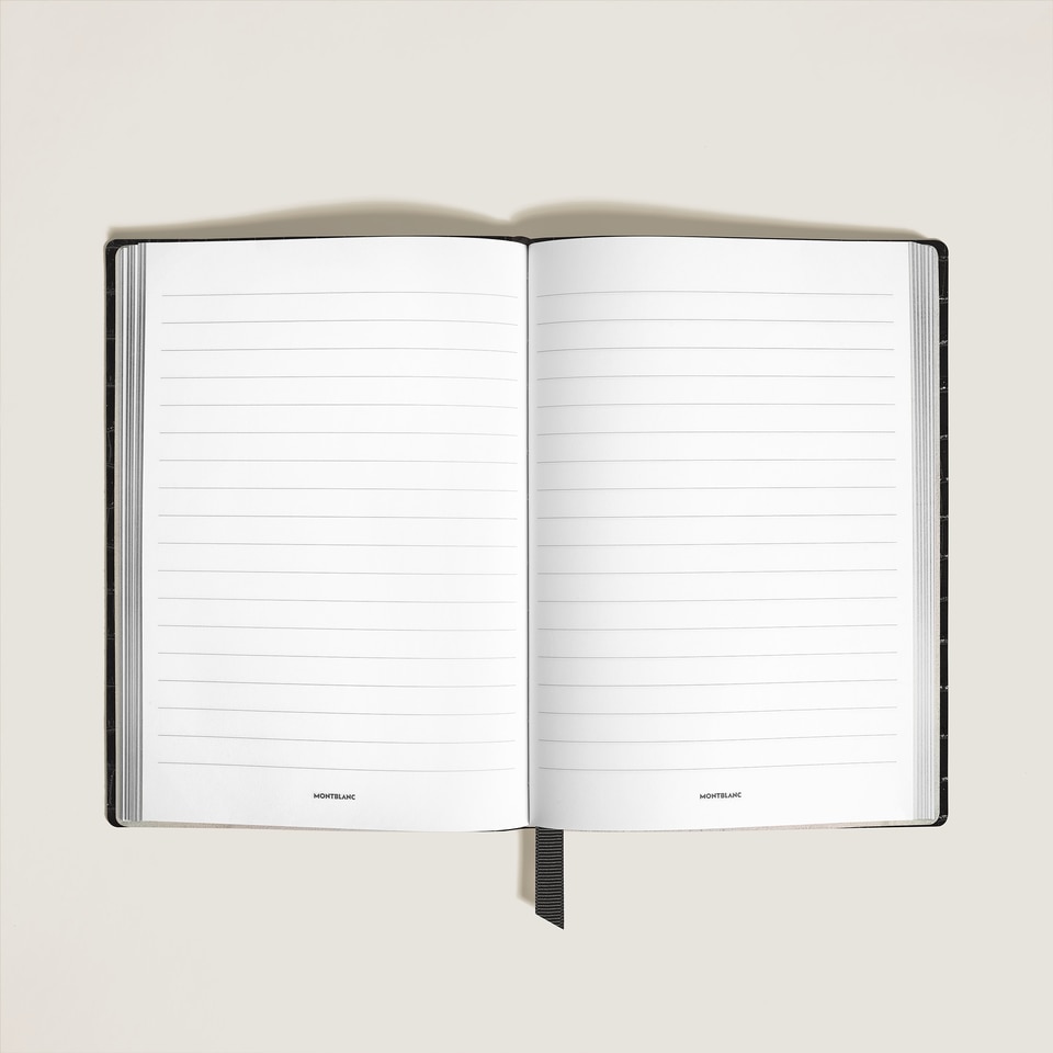 Notebook Medium, Croco-Embossed Leather, Black - Lined Pages - 2