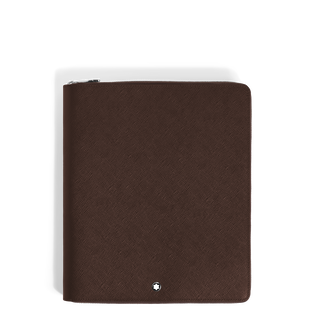 Large Notebook Holder with zip in Sartorial Leather