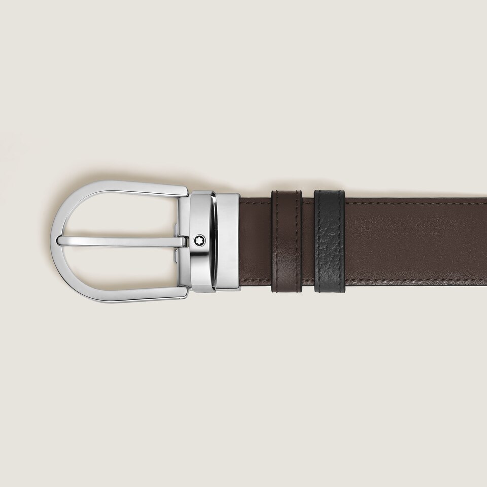 Horseshoe 35&nbsp;mm Reversible Belt in Grained Leather - 3