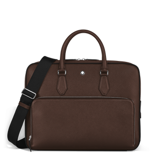 Medium Briefcase with Pocket in Sartorial Leather