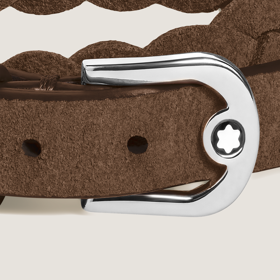 Horseshoe Buckle Adjustable Bracelet in Suede Leather - 2