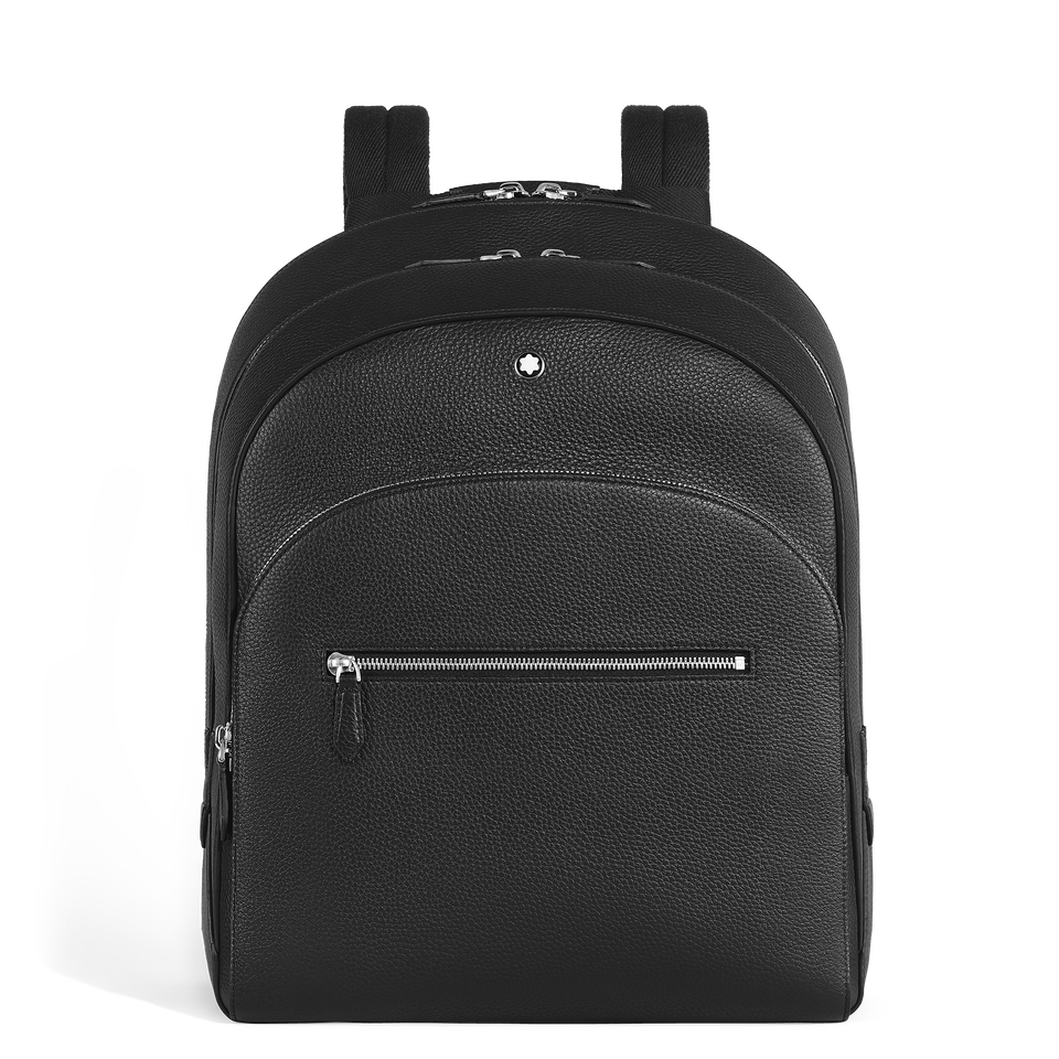 Large Backpack with 3 Compartments  in Grain Leather - 1