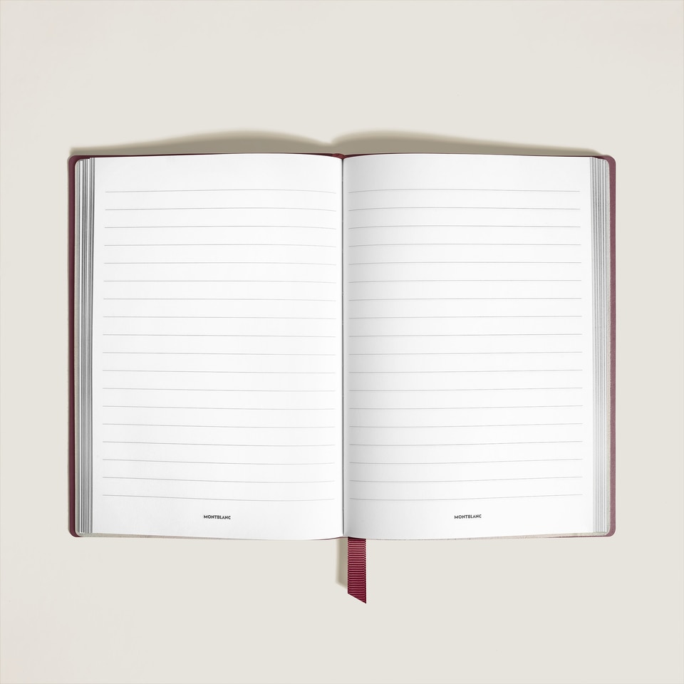 Notebook Medium, Cassis Leather, Burgundy, Lined Pages - 2