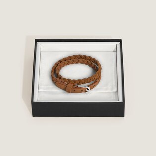 Horseshoe Buckle Adjustable Bracelet in Suede Leather