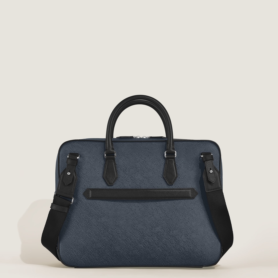 Medium Briefcase with Pocket in Sartorial Leather - 4