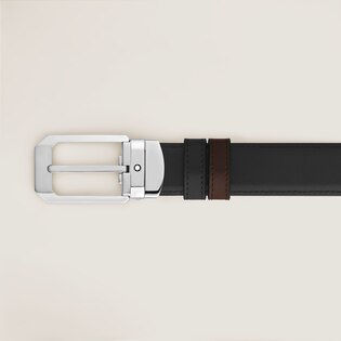 30 mm Reversible Belt in Meisterst&uuml;ck Leather with Trapeze Buckle
