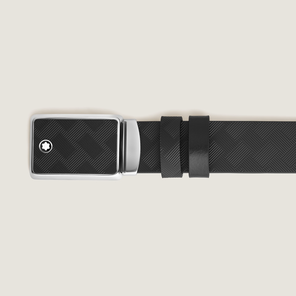 Marquetry Plate 35&nbsp;mm Reversible Belt in Extreme Leather - 4