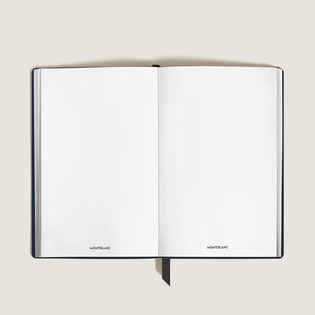 Notebook Small, Ink Blue Leather, Blue, Blank Pages